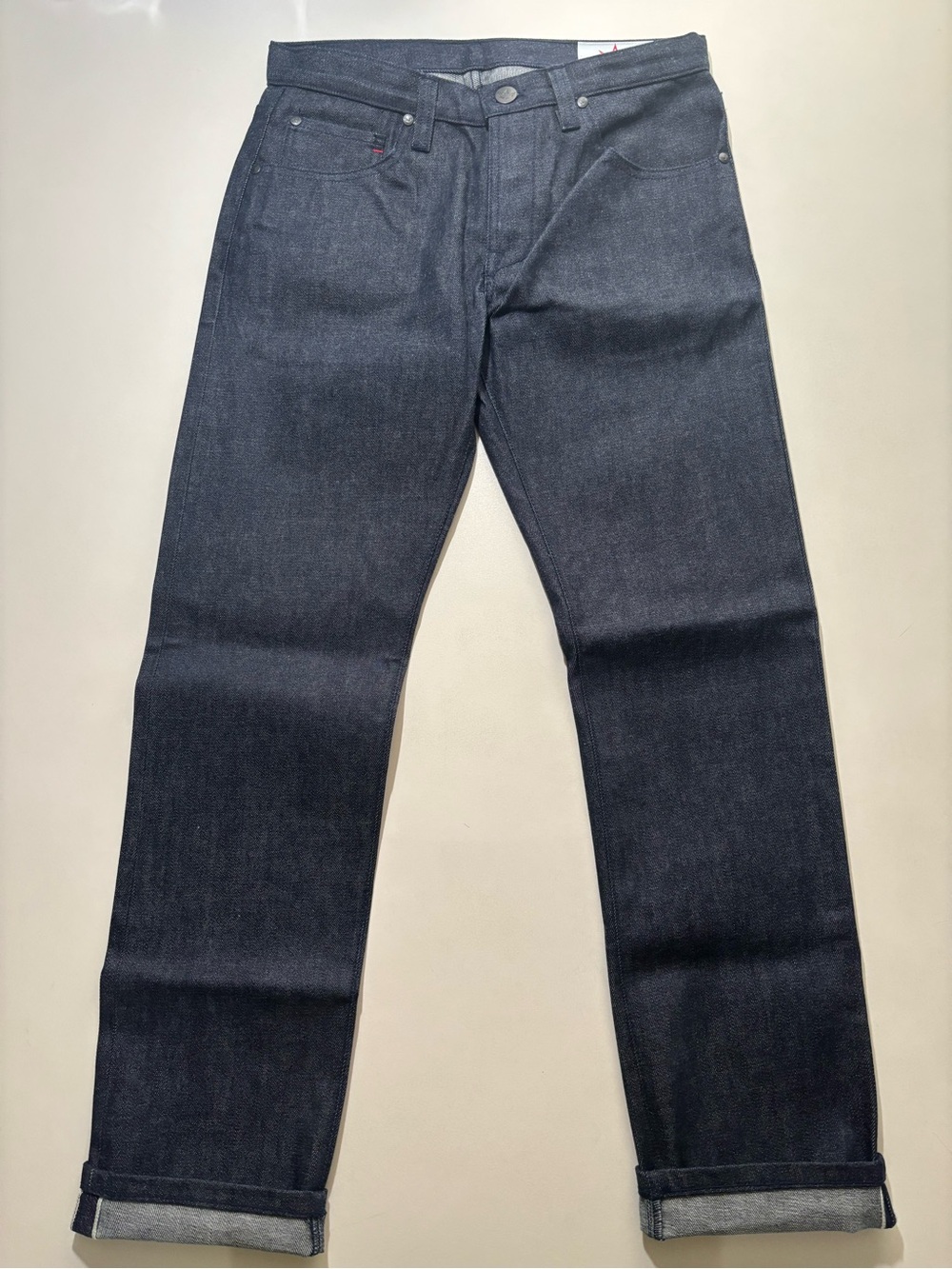 Selvaged raw denim men’s jean (stiff like new)